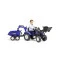 Детский трактор на педалях с прицепом, передним и задним ковшиком Falk 3090W NEW HOLLAND (цвет - синий),  код товара: 3090W